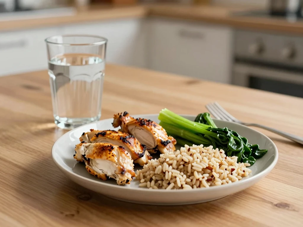 Illustration of balanced eating and mindful portions from Ghimnaxxylozarin